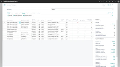 顯示工作表的視窗，右邊有一些相關資訊。