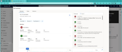 A screenshot of a Copilot-generated call summary