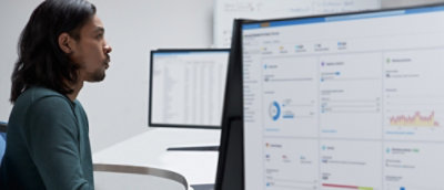 A man working on computer.