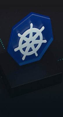 A blue and white sign with a white wheel on a blue background.