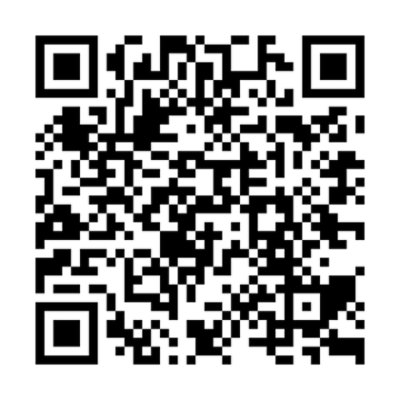 白い背景に配置された白黒の QR コード。