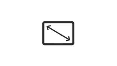 螢幕大小圖示。