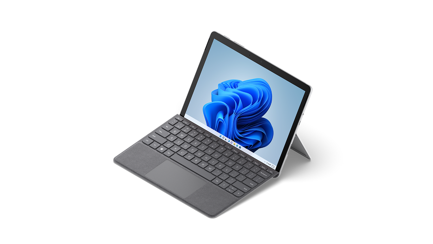 Se muestra Surface Go 3 con la Funda con teclado para Surface.