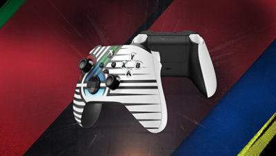Front- and rear-angle view of the Team Spirit Xbox controller.