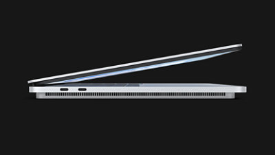 Närbild av Surface Laptop Studio-portar.