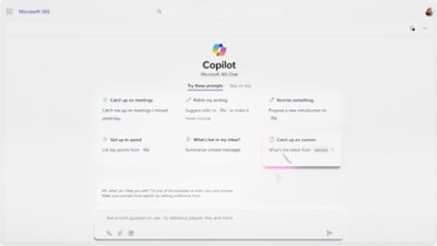 A computer screen with the copilot in teams.