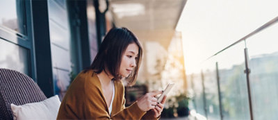 A person holding a phone