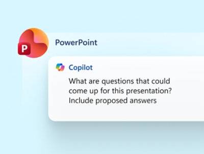 A copilot prompt in powerpoint
