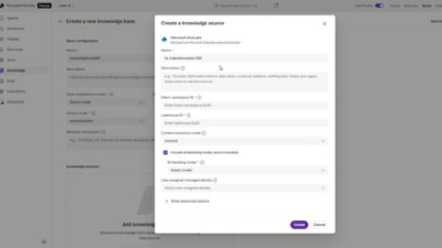 A screenshot of a computer screen displaying connect to microsoft onelake