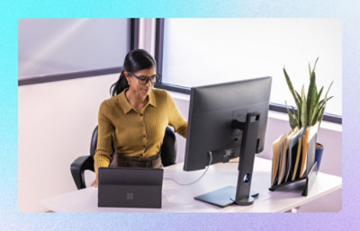 A person looking at computer