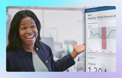 A person explaining the graph