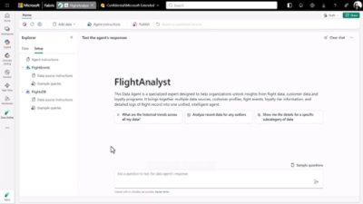 Flight data analysis agent interface