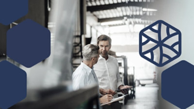 Two people talking to each other.