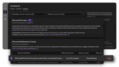 A screenshot of a computer screen about Security Compliance.