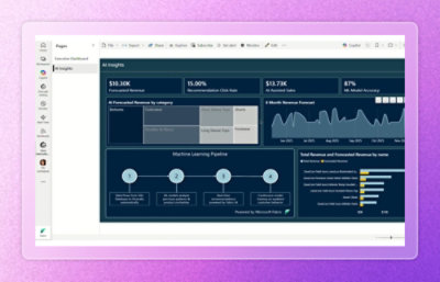 Image of a dashboard with data
