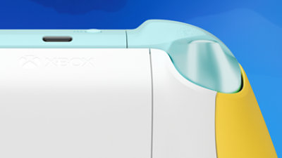 Close-up of the trigger of the Xbox Wireless Controller – The SpongeBob Movie Limited Edition