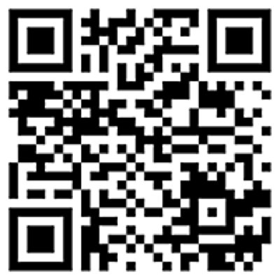 A black and white QR code on a white background.