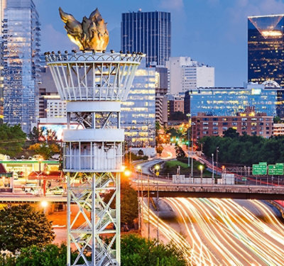 A fine evening with street lights