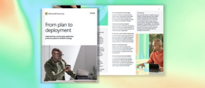 A close-up of a magazine displaying text that partially reads From plan to deployment.