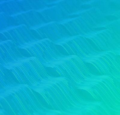 A blue and green wavy background.