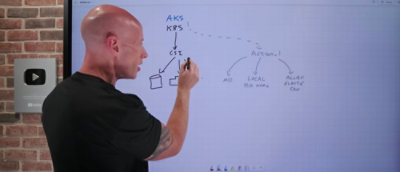 A person writing on a whiteboard with text AK KVS visible.