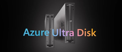 A close-up of a device displaying colorful text that reads Azure Ultra Disk.