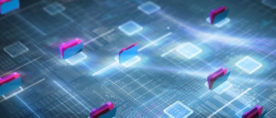 A close-up of a computer screen with many folders visible.