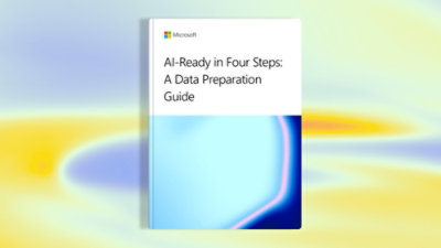 A book cover with the text Al-Ready in Four Steps: A Data Preparation Guide.