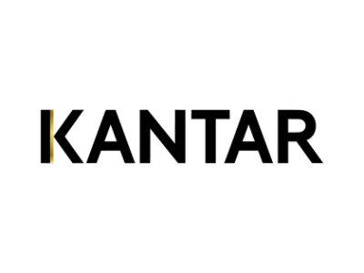 A black text logo reading KANTAR on a white background.
