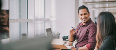 Person working on laptop