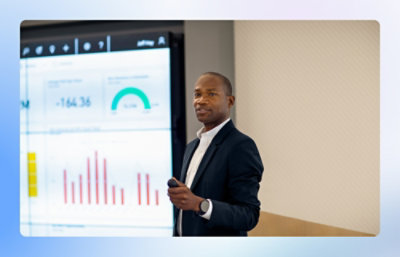 A man giving presentation