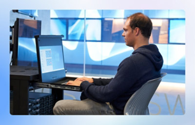 Person monitoring systems at a workstation with multiple displays