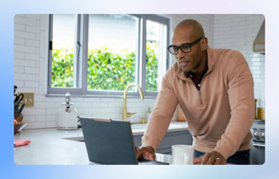 A man working on a laptop
