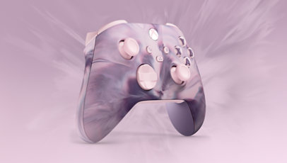 Front left corner view of Xbox Wireless Controller - Dream Vapor Special Edition. 
