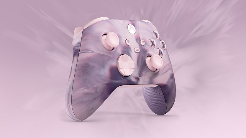 Front left angle of the Xbox Wireless Controller – Dream Vapor Special Edition.