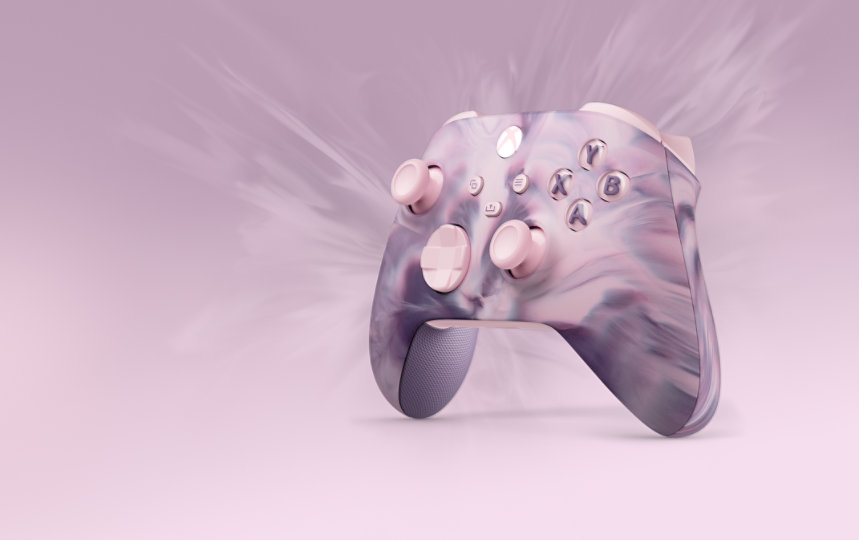 Front right angle of the Xbox Wireless Controller – Dream Vapor Special Edition.