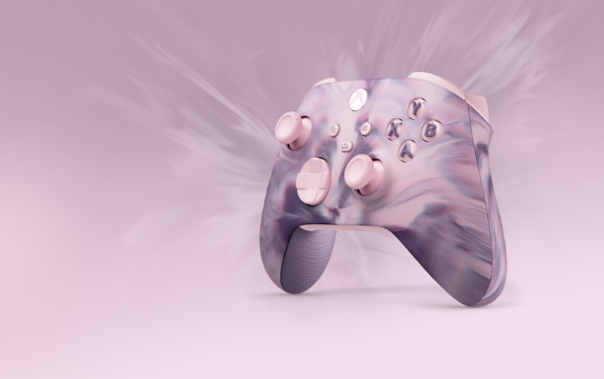 Coin avant droit de la manette sans fil Xbox – Édition spéciale Dream Vapor.