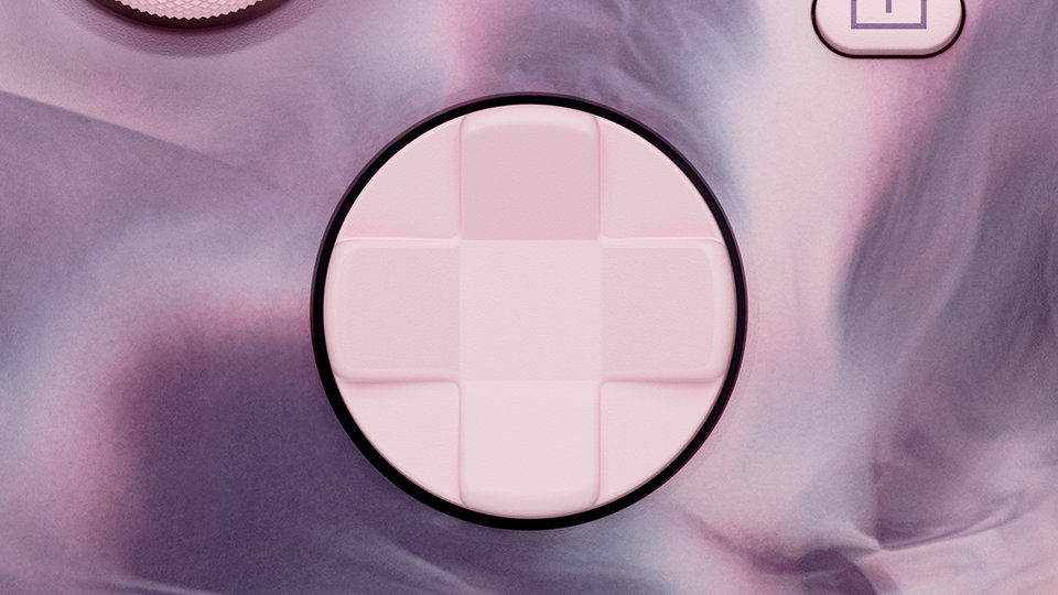 Primo piano della croce direzionale del controller Wireless per Xbox - Dream Vapor Special Edition.