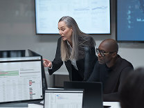 People discussing in a meeting