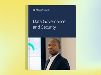 Microsoft Security card titled Data Governance and Security