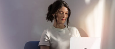  A women working with laptop