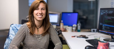 A Women in smiling face