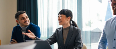 Team discussion during a meeting