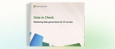 计算机屏幕截图，文字为“数据掌控：掌握数据治理以实现 AI 成功。”