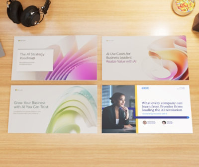 A book cover with a colorful wavy design and text about AI use cases for business leaders.