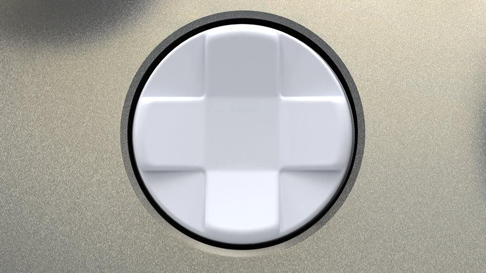 Nærbillede af den helt nye D-blok på den trådløse Xbox-controller i Lunar Shift-specialudgaven