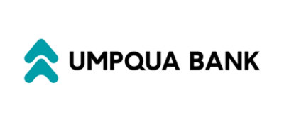 Black text UMPQUA BANK on a white background.