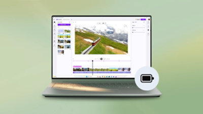 A video showing the battery life benefits of Copilot+ PCs
