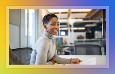 Person working in a computer