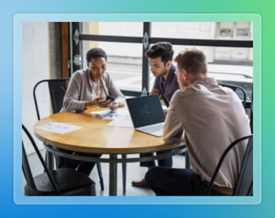 Employees working together at a cafe
